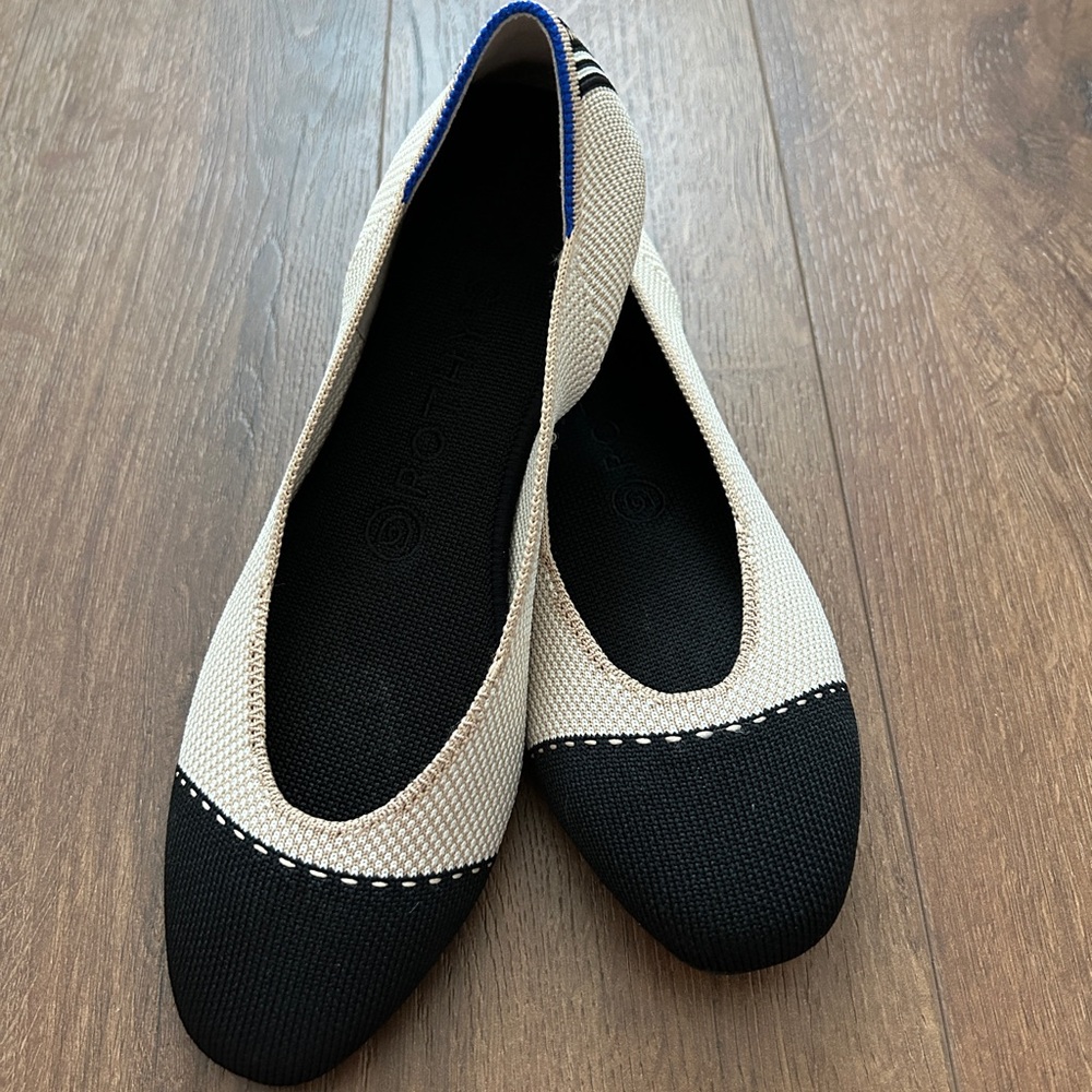 Tuxedo square toe Rothy’s flats